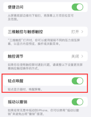 石龙苹果授权维修站分享iPhone轻点无法唤醒怎么办 