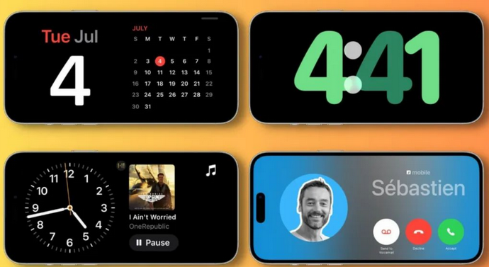 石龙苹果手机维修分享iOS17横屏充电待机显示有什么好处 